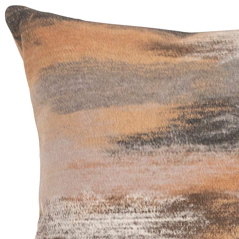 Image 3 Visions I Vista Beige 20" Square Indoor-Outdoor Throw Pillow more views
