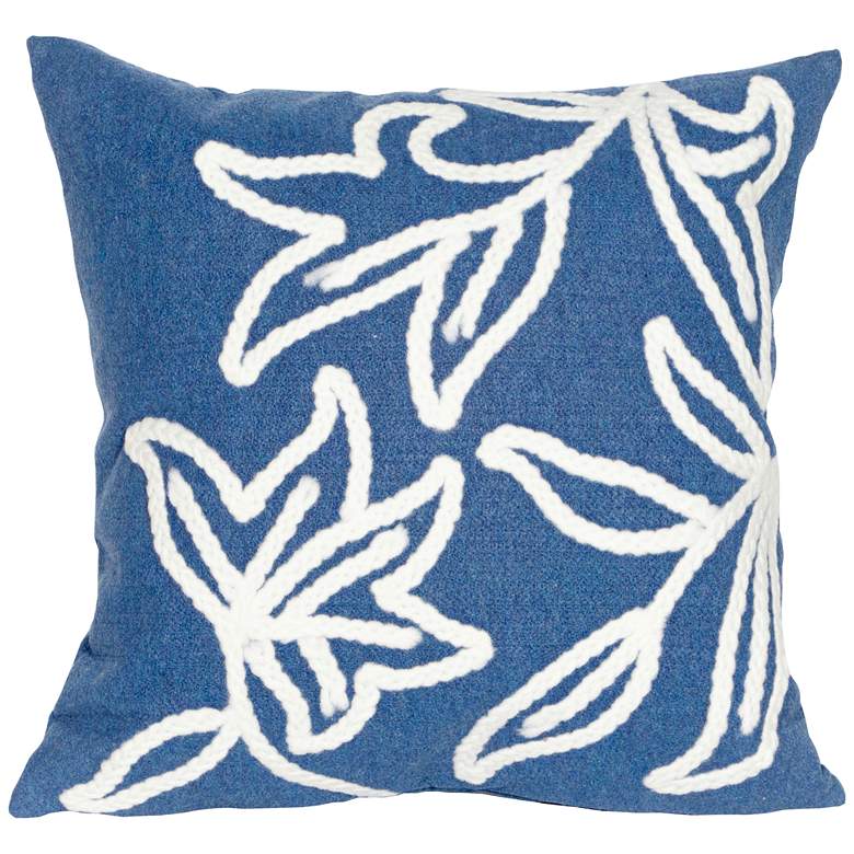 Image 1 Visions I Windsor Blue 20 inch Square Indoor-Outdoor Pillow