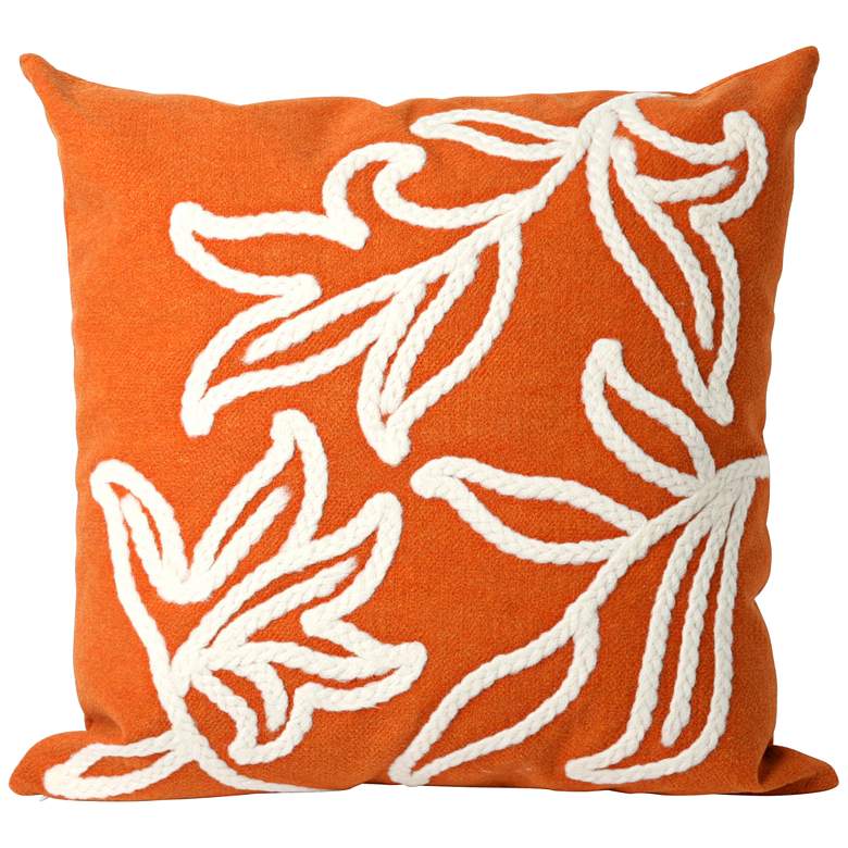 Image 1 Visions I Windsor Orange 20" Square Indoor-Outdoor Pillow