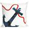 Visions II Anchor White 20" Square Indoor-Outdoor Pillow