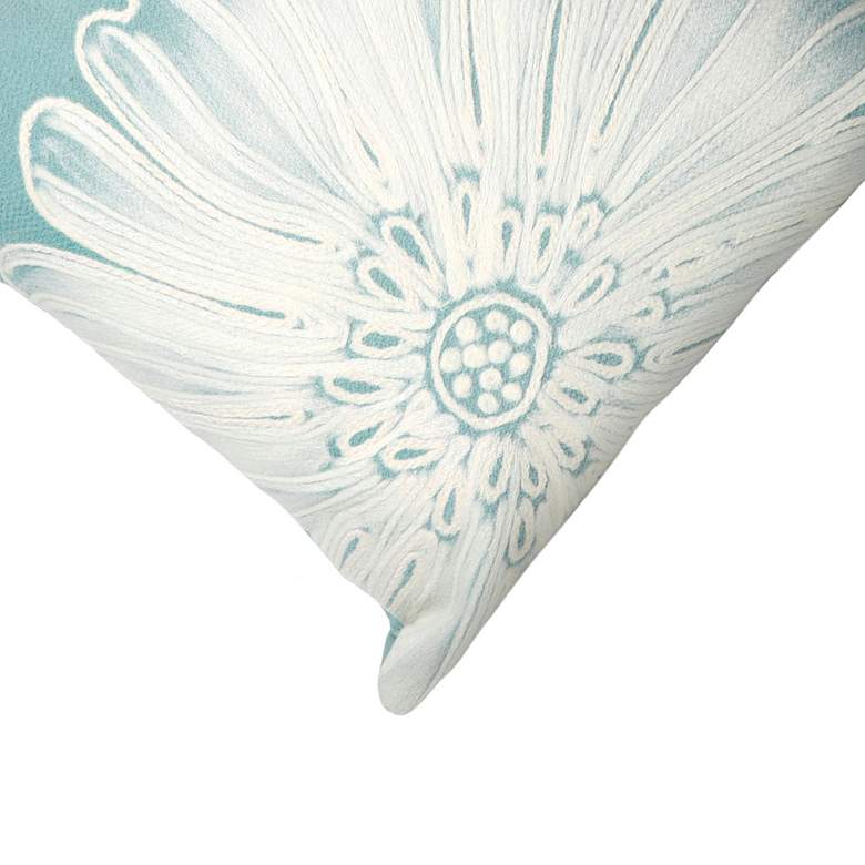 Image 2 Visions II Antique Medallion Aqua 20" Square Throw Pillow more views