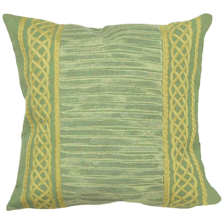 Image 1 Visions II Celtic Stripe Sage 20 inch Square Throw Pillow