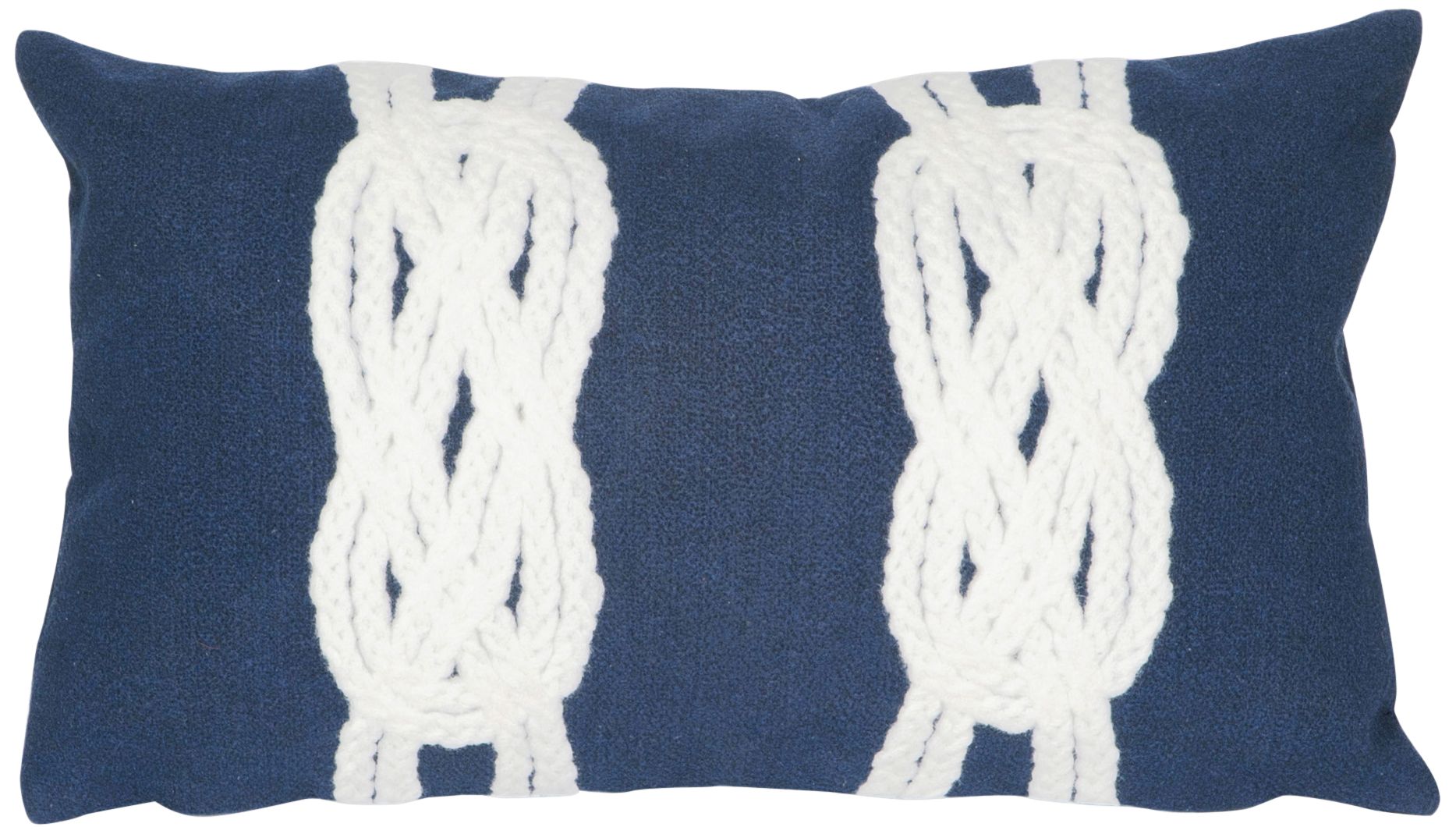 Visions II Double Knot Navy 20 x 12 Lumbar Throw Pillow