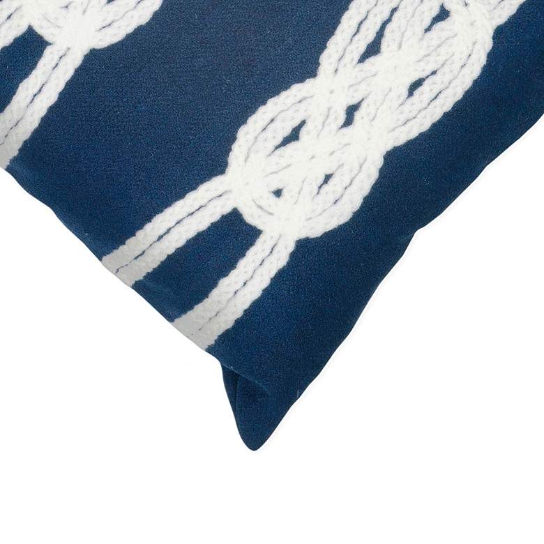 Image 2 Visions II Double Knot Navy 20" x 12" Lumbar Throw Pillow more views