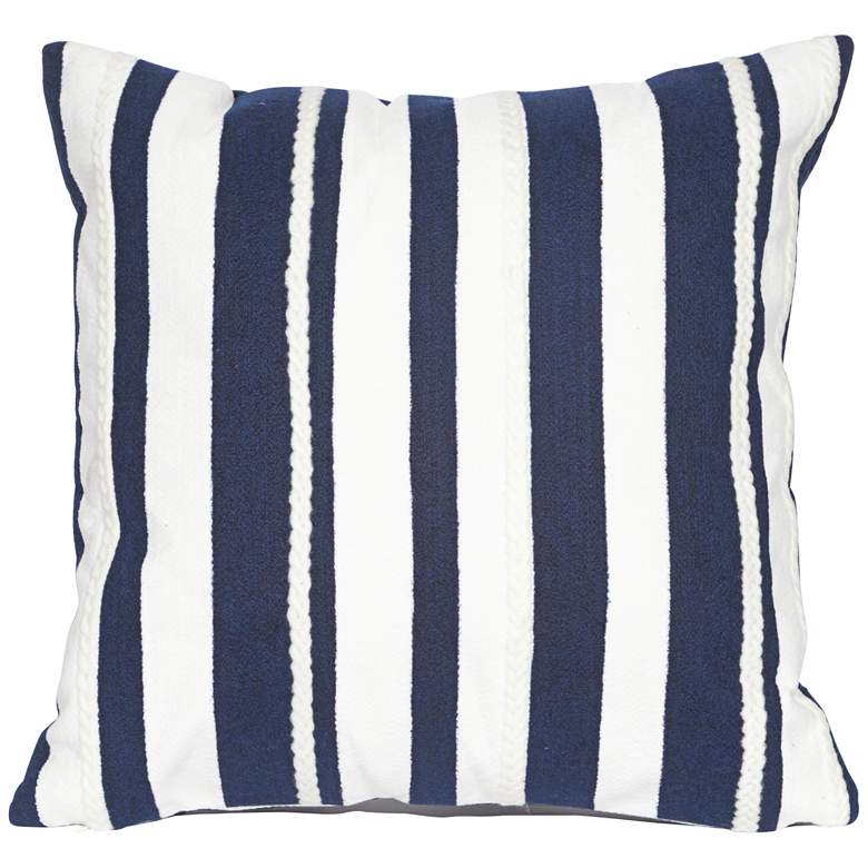 Image 1 Visions II Marina Stripe Marine 20 inch Indoor-Outdoor Pillow