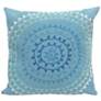 Visions II Ombre Threads Aqua 20" Square Throw Pillow