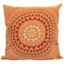 Visions II Ombre Threads Coral 20" Square Throw Pillow
