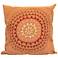 Visions II Ombre Threads Coral 20" Square Throw Pillow