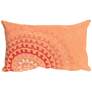 Visions II Ombre Threads Coral 20" x 12" Lumbar Throw Pillow