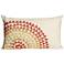 Visions II Ombre Threads Cream Red 20" x 12" Throw Pillow