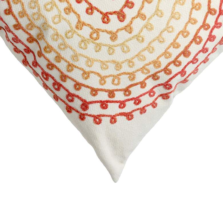 Image 2 Visions II Ombre Threads Cream Red 20" x 12" Throw Pillow more views