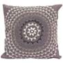 Visions II Ombre Threads Gray 20" Square Throw Pillow