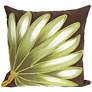 Visions II Palm Fan Chocolate 20" Indoor-Outdoor Pillow