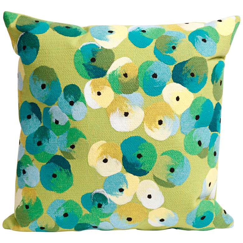 Image 1 Visions II Pansy Lime 20" Square Indoor-Outdoor Pillow
