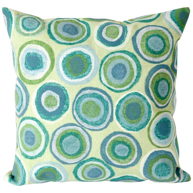 Image 1 Visions II Puddle Dot Spa 20 inch Square Indoor-Outdoor Pillow