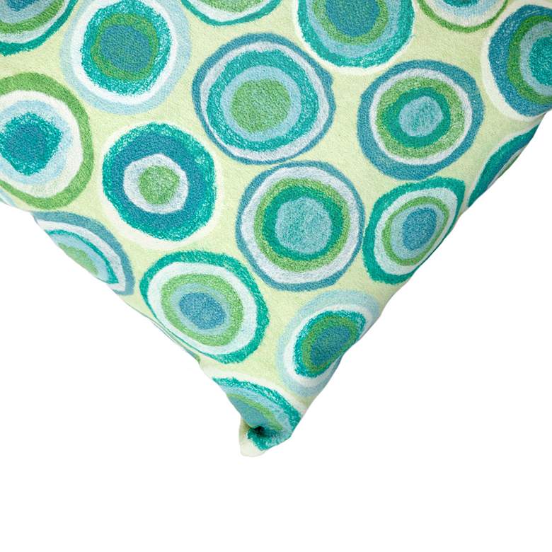 Image 2 Visions II Puddle Dot Spa 20" Square Indoor-Outdoor Pillow more views