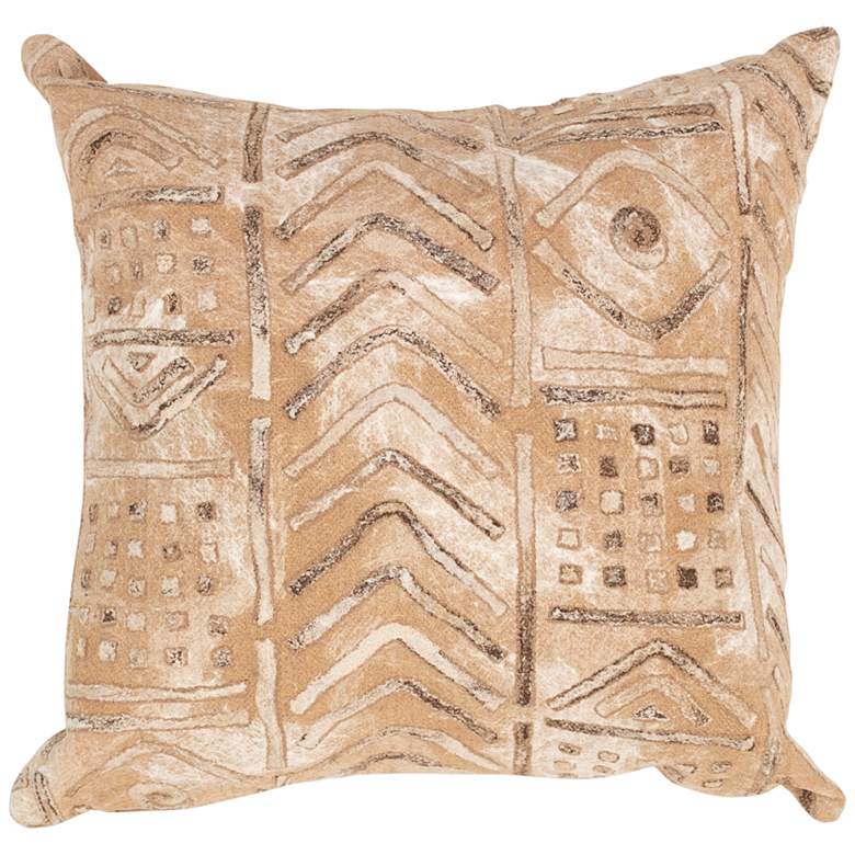 Image 2 Visions III Bambara Beige 20 inch Square Indoor-Outdoor Pillow