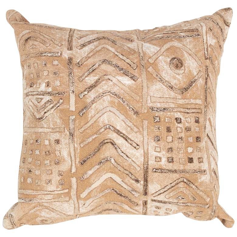 Image 2 Visions III Bambara Beige 20" Square Indoor-Outdoor Pillow