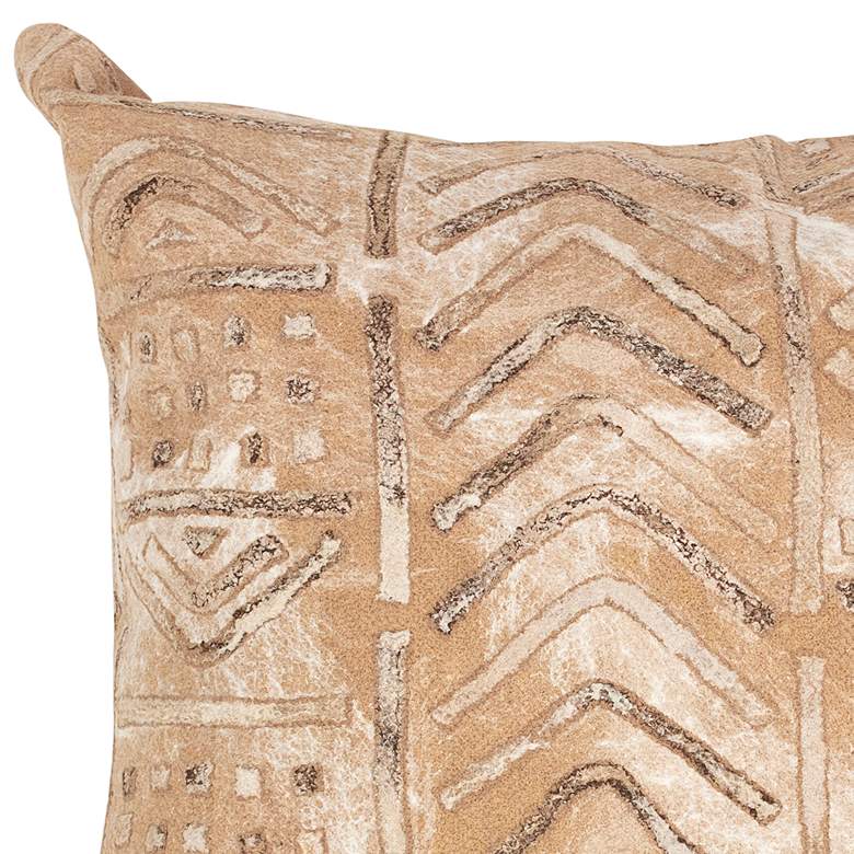 Image 3 Visions III Bambara Beige 20" Square Indoor-Outdoor Pillow more views
