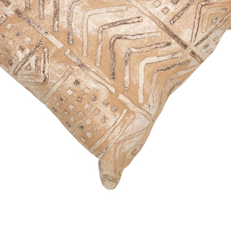 Image 4 Visions III Bambara Beige 20" Square Indoor-Outdoor Pillow more views