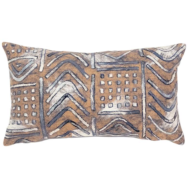 Image 1 Visions III Bambara Indigo 20" x 12" Indoor-Outdoor Pillow