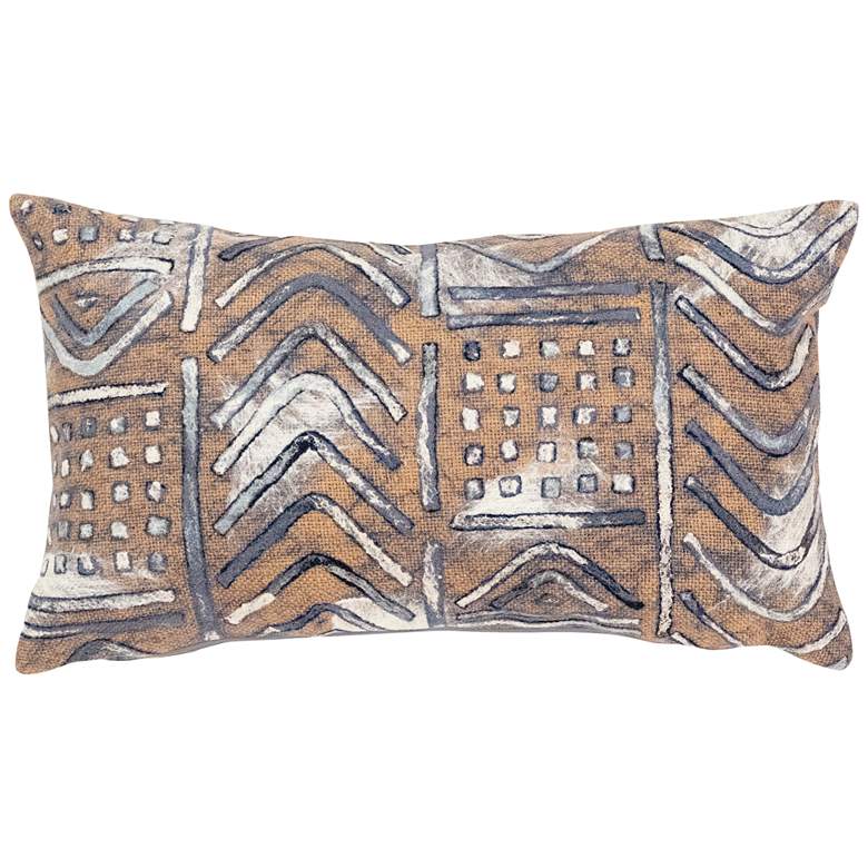 Image 1 Visions III Bambara Indigo 20 inch x 12 inch Indoor-Outdoor Pillow