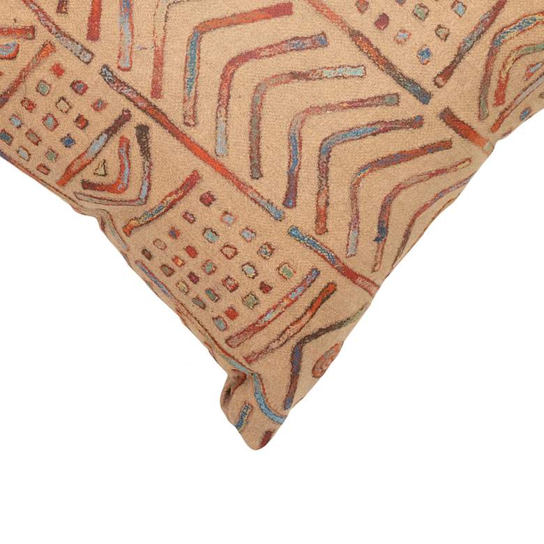 Image 2 Visions III Bambara Multi 20" Square Indoor-Outdoor Pillow more views