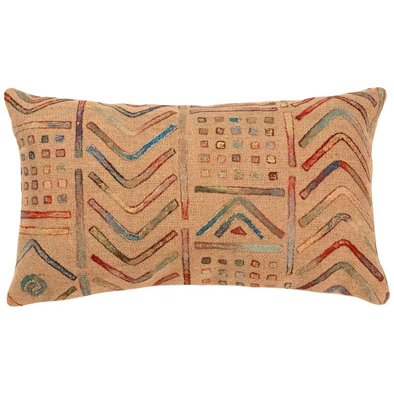 Image 1 Visions III Bambara Multi 20 inch x 12 inch Indoor-Outdoor Pillow
