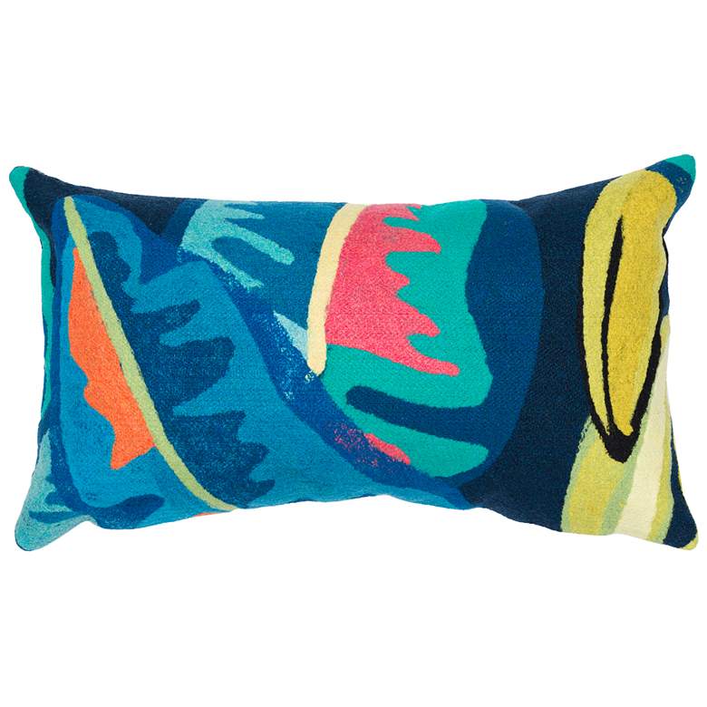 Image 1 Visions III Banana Plant Pillow Aqua