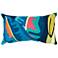 Visions III Banana Plant Pillow Aqua
