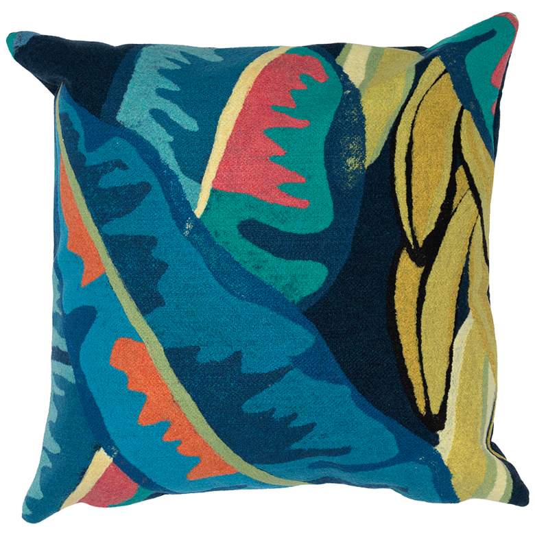 Image 1 Visions III Banana Plant Pillow Aqua