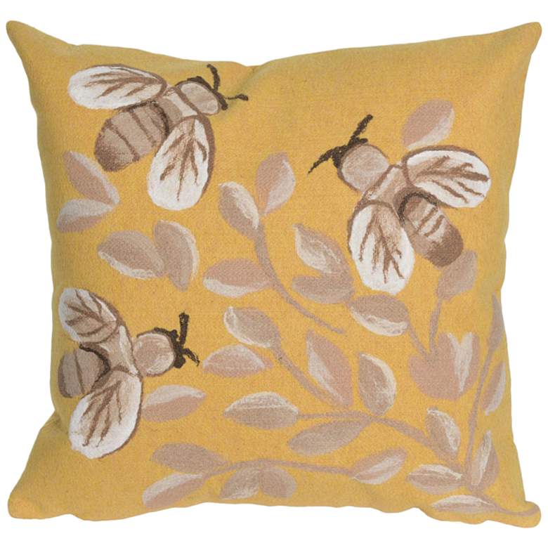Image 1 Visions III Bees Honey 20" Square Indoor-Outdoor Pillow