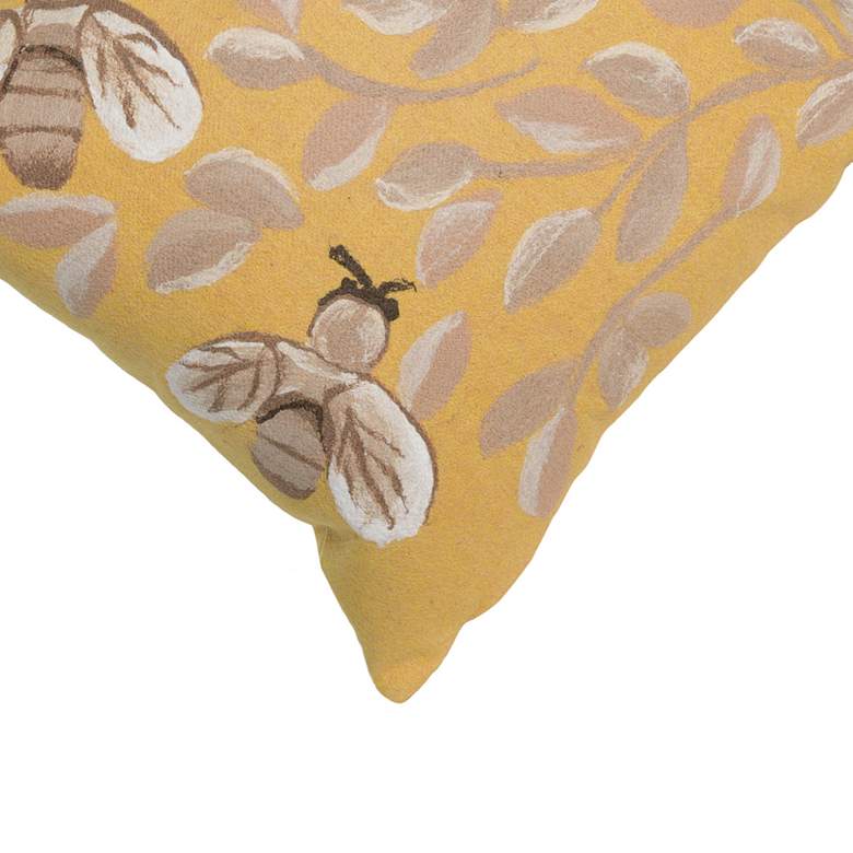 Image 2 Visions III Bees Honey 20" Square Indoor-Outdoor Pillow more views