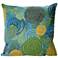 Visions III Blue-Green 20" Square Indoor-Outdoor Pillow