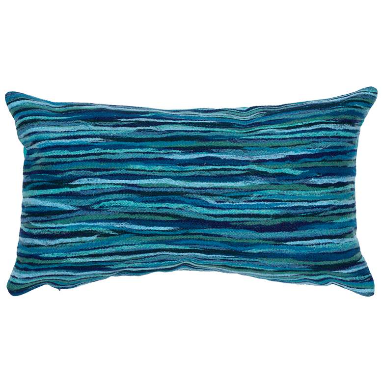 Image 1 Visions III Broken Stripe Pillow Blue