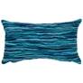 Visions III Broken Stripe Pillow Blue