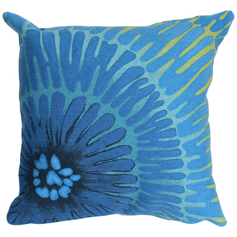 Image 1 Visions III Cirque Blue 20 inch Square Indoor-Outdoor Pillow