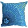 Visions III Cirque Blue 20" Square Indoor-Outdoor Pillow