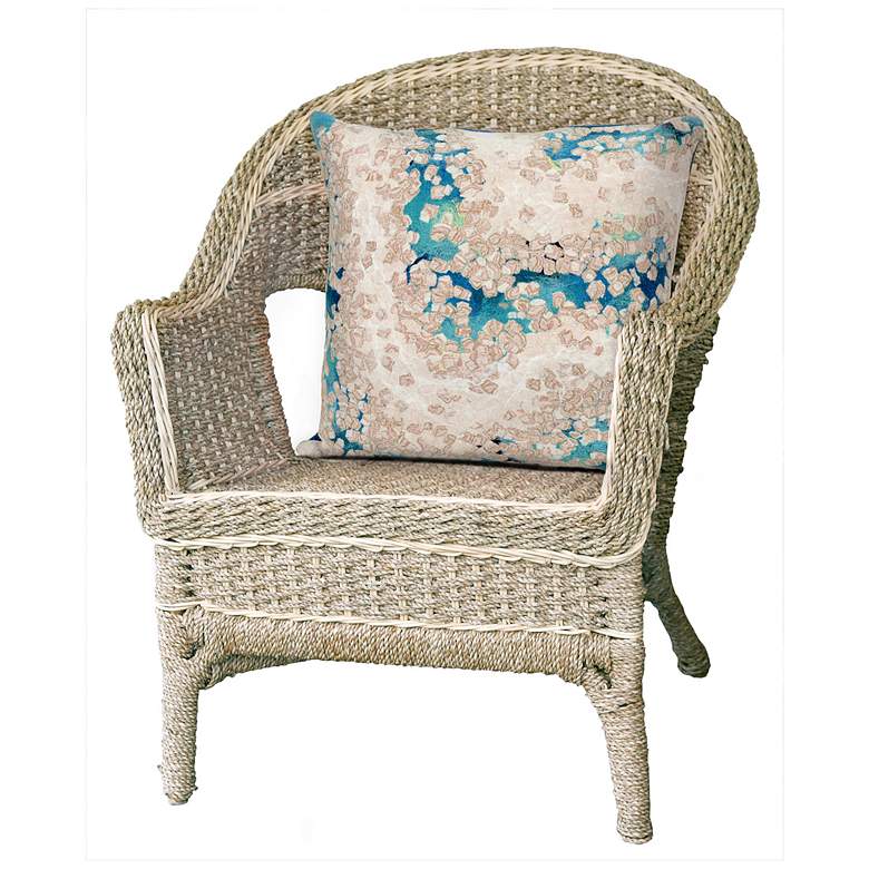Image 4 Visions III Elements Blue 20" Square Indoor-Outdoor Pillow more views