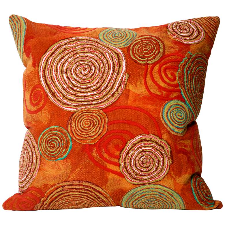 Image 1 Visions III Graffiti Swirl Warm 20" Indoor-Outdoor Pillow