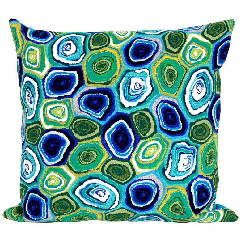 Image 1 Visions III Murano Swirl Caribbean 20 inch Indoor-Outdoor Pillow