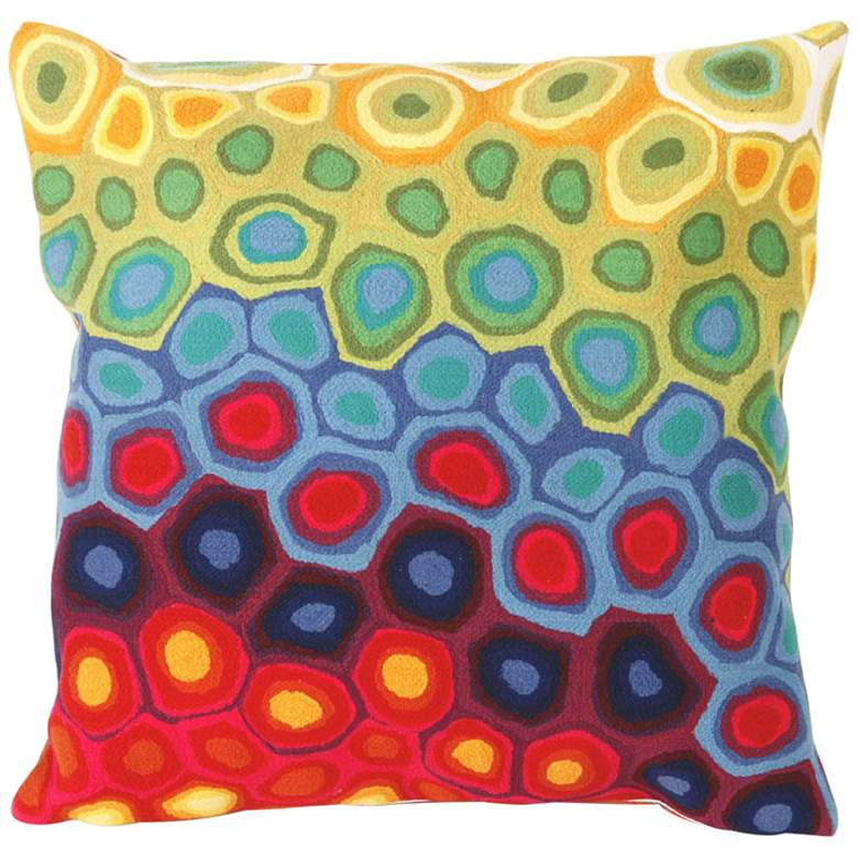 Image 1 Visions III Pop Swirl Red 20 inch Square Indoor-Outdoor Pillow