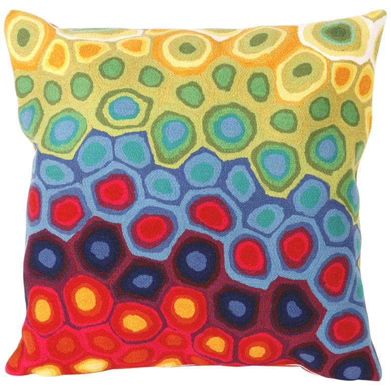 Image 1 Visions III Pop Swirl Red 20" Square Indoor-Outdoor Pillow