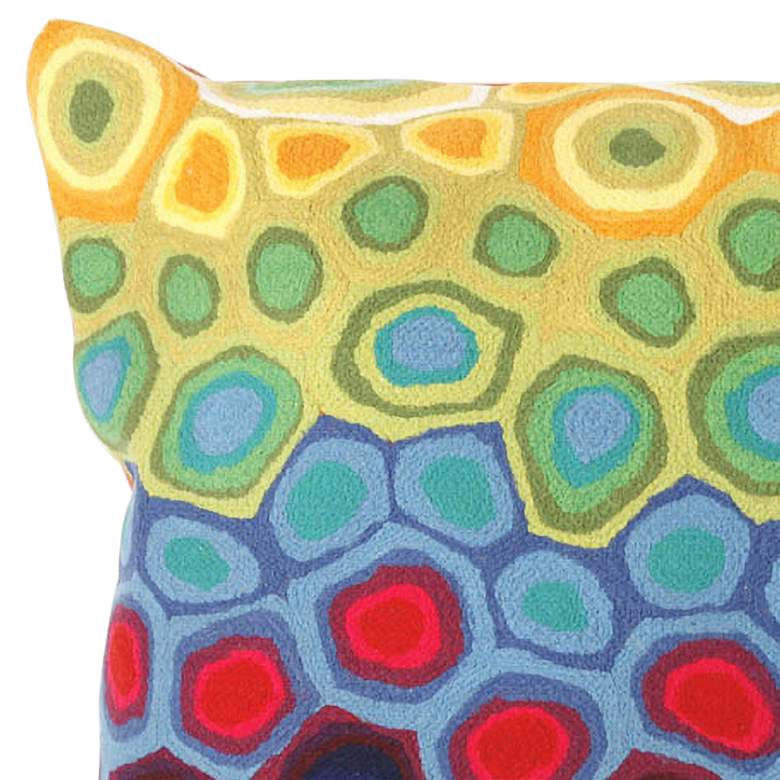 Image 2 Visions III Pop Swirl Red 20" Square Indoor-Outdoor Pillow more views