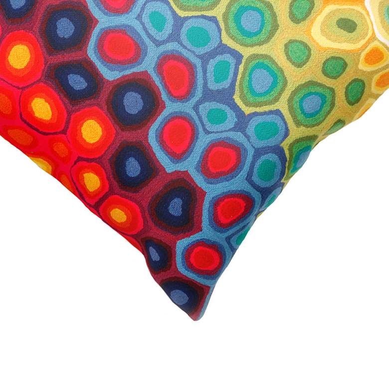 Image 3 Visions III Pop Swirl Red 20" Square Indoor-Outdoor Pillow more views