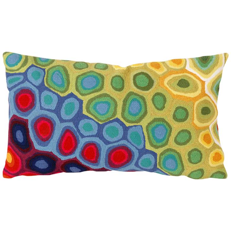 Image 1 Visions III Pop Swirl Red 20 inch x 12 inch Indoor-Outdoor Pillow