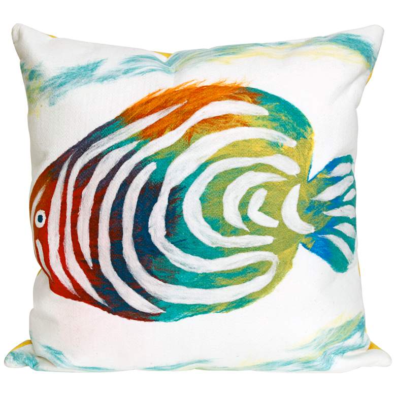 Image 1 Visions III Rainbow Fish Pearl 20" Indoor-Outdoor Pillow