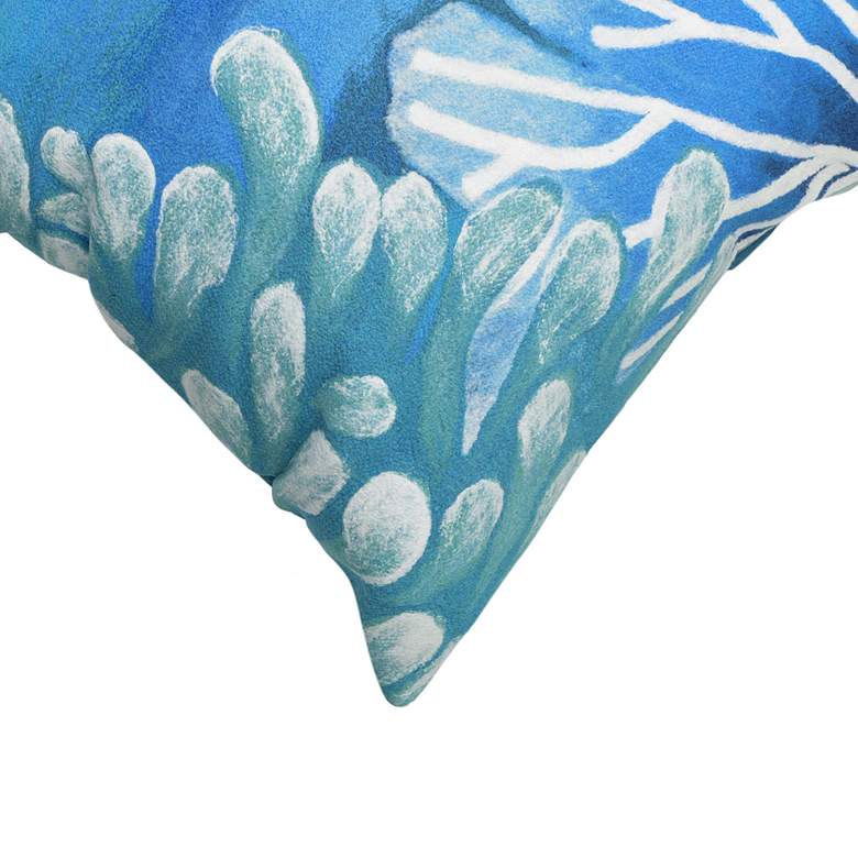 Image 2 Visions III Reef Blue 20" Square Indoor-Outdoor Pillow more views