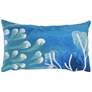 Visions III Reef Blue 20" x 12" Lumbar Indoor-Outdoor Pillow
