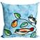 Visions III Song Birds Blue 20" Square Indoor-Outdoor Pillow
